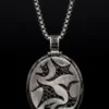 hasanirtempart1 (2) Tribal Motifli ve Siyah Taşlı Oval Plaka Gümüş Kolye Modeli