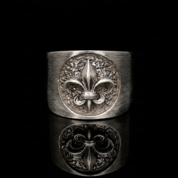 hasanirtempart1 (2) Asil Zambak Fleur-de-lis Gümüş Yüzük Modeli