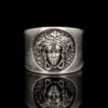 hasanirtempart1 (2) Medusa Tılsımı Mitolojik Gümüş Yüzük Modeli