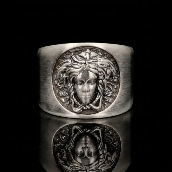 hasanirtempart1 (2) Medusa Tılsımı Mitolojik Gümüş Yüzük Modeli